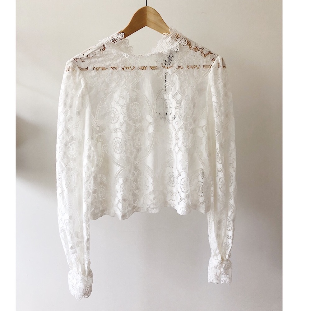 Zara White lace top
